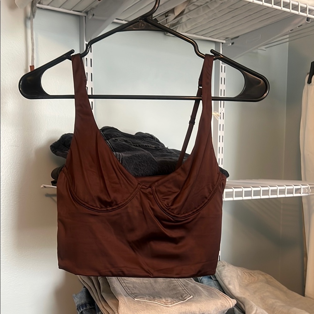 Aerie Brown Crop Top